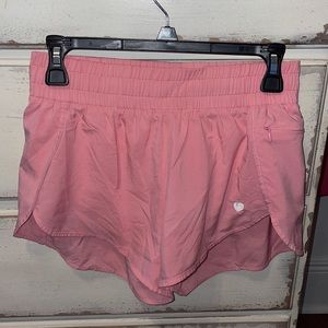 flexliving pink liner track shorts